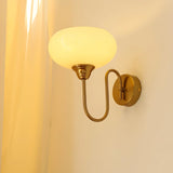 Calypso Bauhaus Curved Glass Wall Lamp Modern Sconce