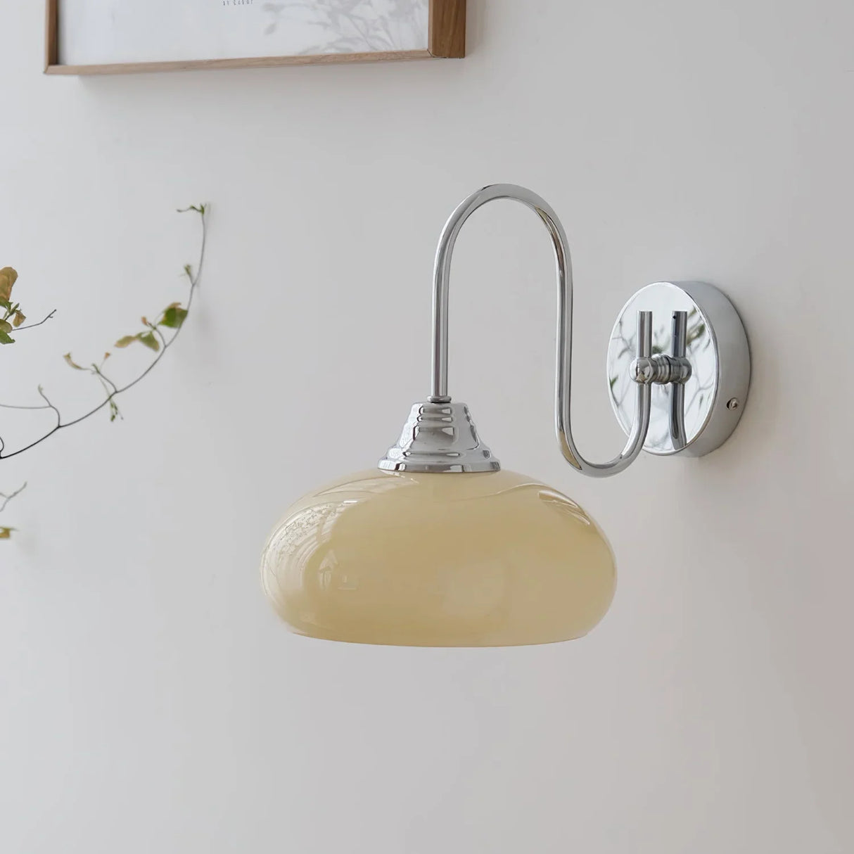 Calypso Bauhaus Curved Glass Wall Lamp Modern Sconce