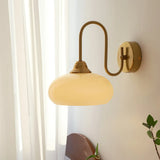 Calypso Bauhaus Curved Glass Wall Lamp Modern Sconce