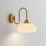 Calypso Bauhaus Curved Glass Wall Lamp Modern Sconce