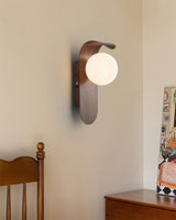 Modern Minimalist Frosted Glass Wall Sconce Metal