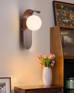 Modern Minimalist Frosted Glass Wall Sconce Metal