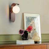 Modern Minimalist Frosted Glass Wall Sconce Metal