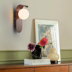 Modern Minimalist Frosted Glass Wall Sconce Metal