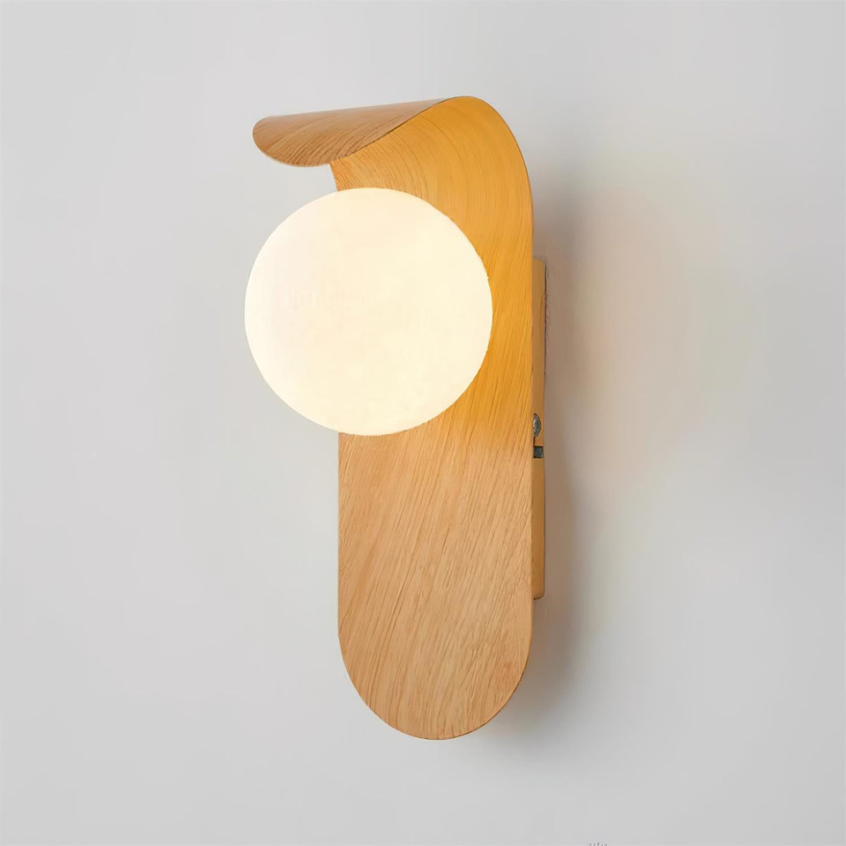 Modern Minimalist Frosted Glass Wall Sconce Metal