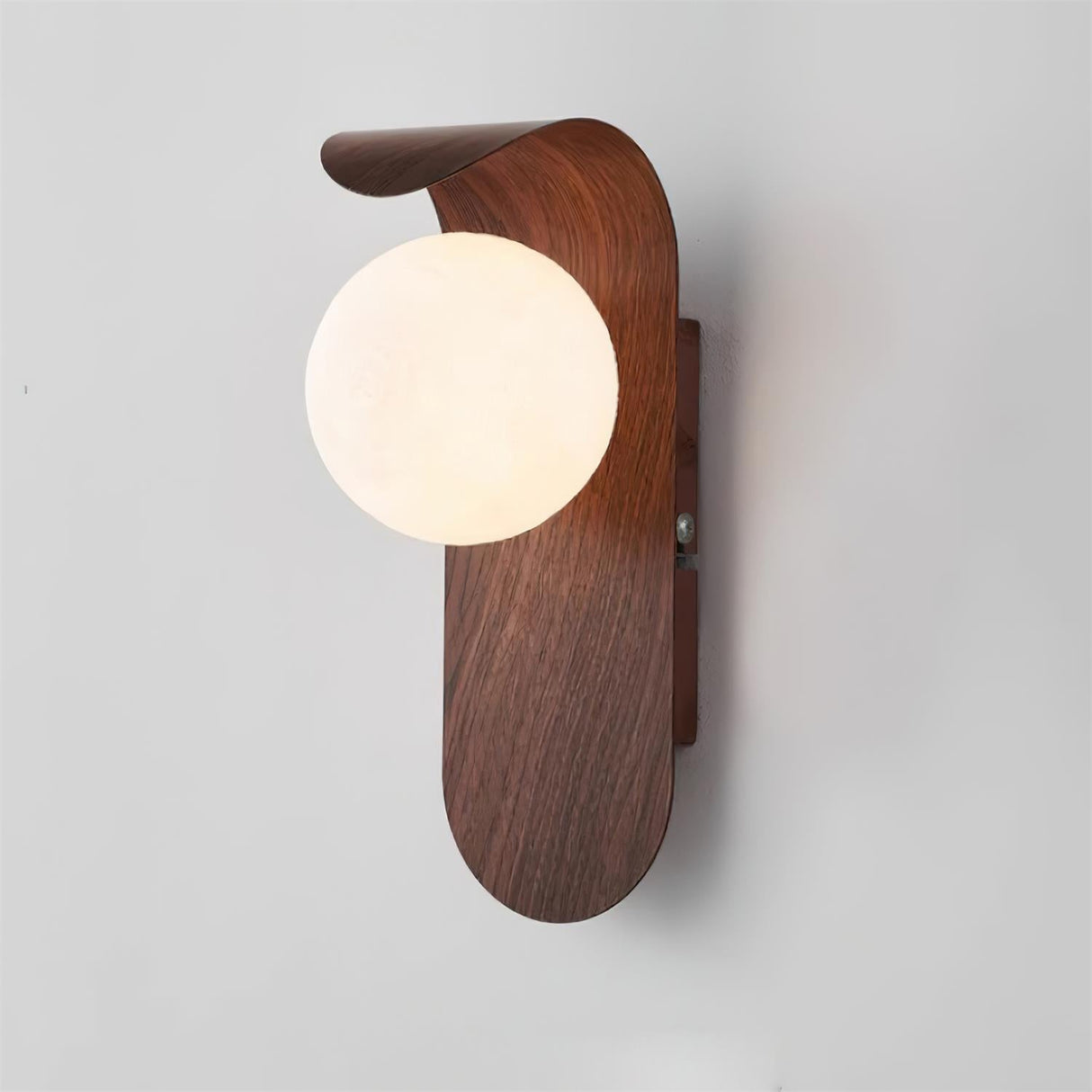 Modern Minimalist Frosted Glass Wall Sconce Metal