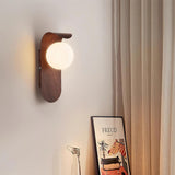 Modern Minimalist Frosted Glass Wall Sconce Metal