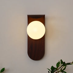 Modern Minimalist Frosted Glass Wall Sconce Metal