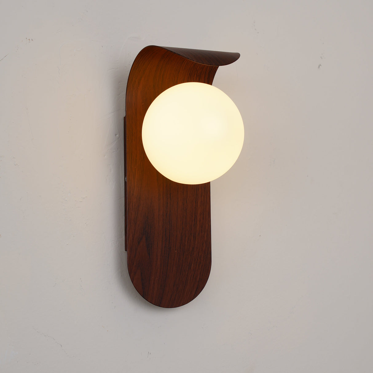 Modern Minimalist Frosted Glass Wall Sconce Metal