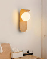 Modern Minimalist Frosted Glass Wall Sconce Metal