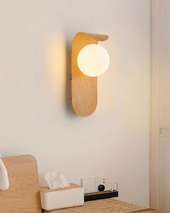 Modern Minimalist Frosted Glass Wall Sconce Metal