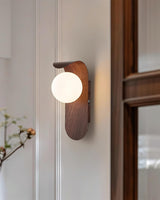 Modern Minimalist Frosted Glass Wall Sconce Metal