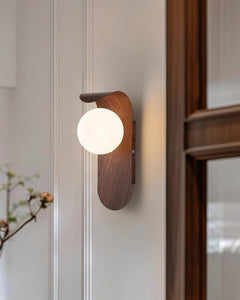 Modern Minimalist Frosted Glass Wall Sconce Metal