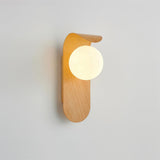 Modern Minimalist Frosted Glass Wall Sconce Metal