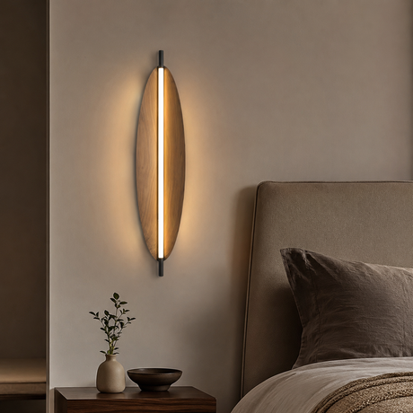 Scandinavian Wood Grain LED Wall Lamp