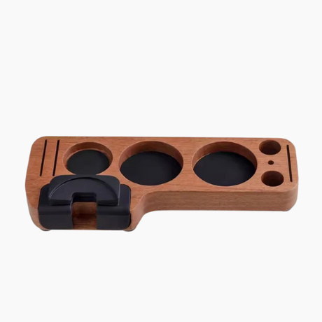 Coffee Tamper Mat Station Stand Portafilter Holder Support Base Rack Walnut Wood For 51MM 54MM 58MM Espresso Accessories Barista