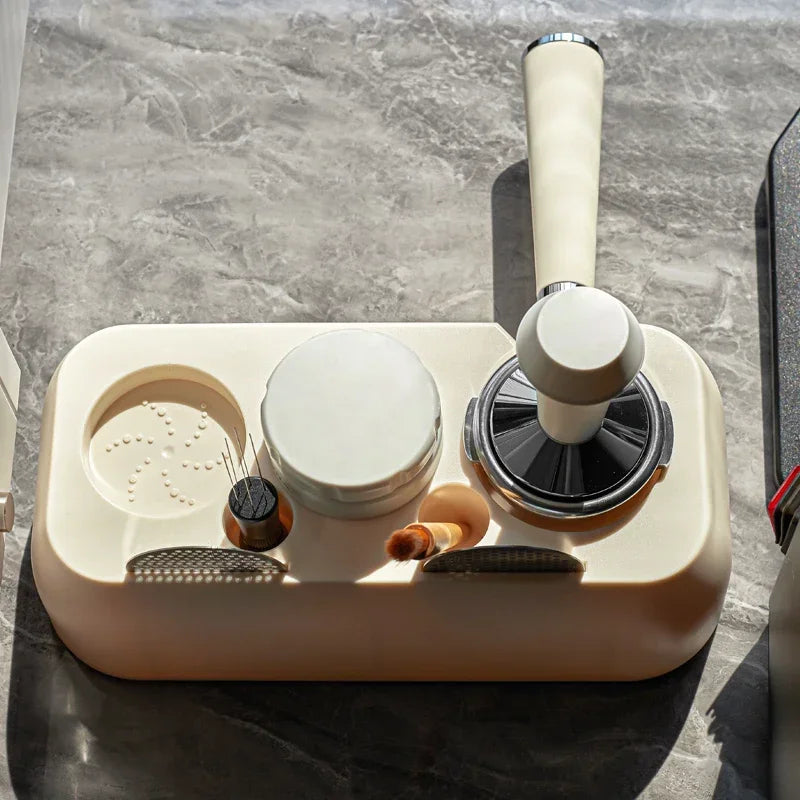 Universal 51-58mm ABS Coffee Tamper Station with Adjustable Handle
