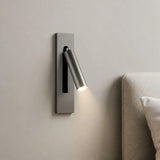 Nickel finish reading wall light shown as a single mounted unit