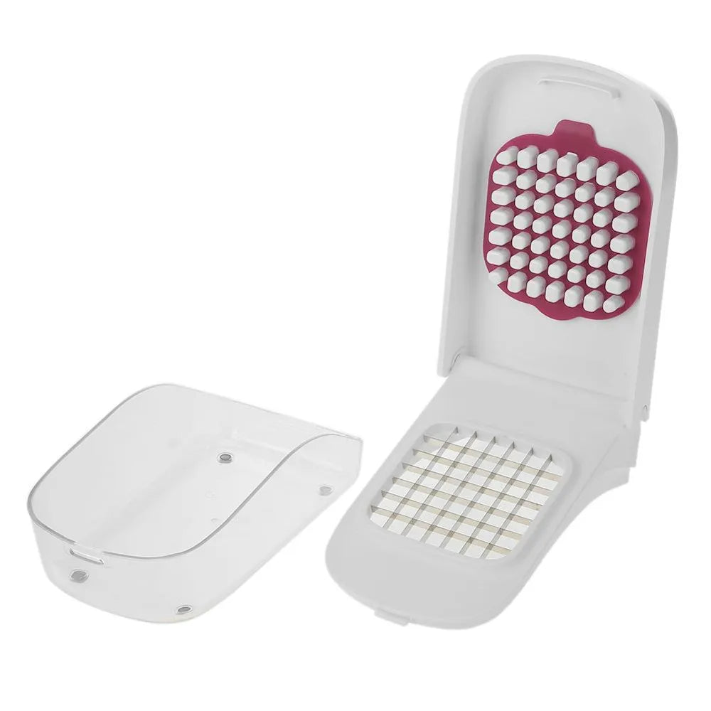 Manual Vegetable Chopper – Compact Hand Press Kitchen Food Cutter Tool.