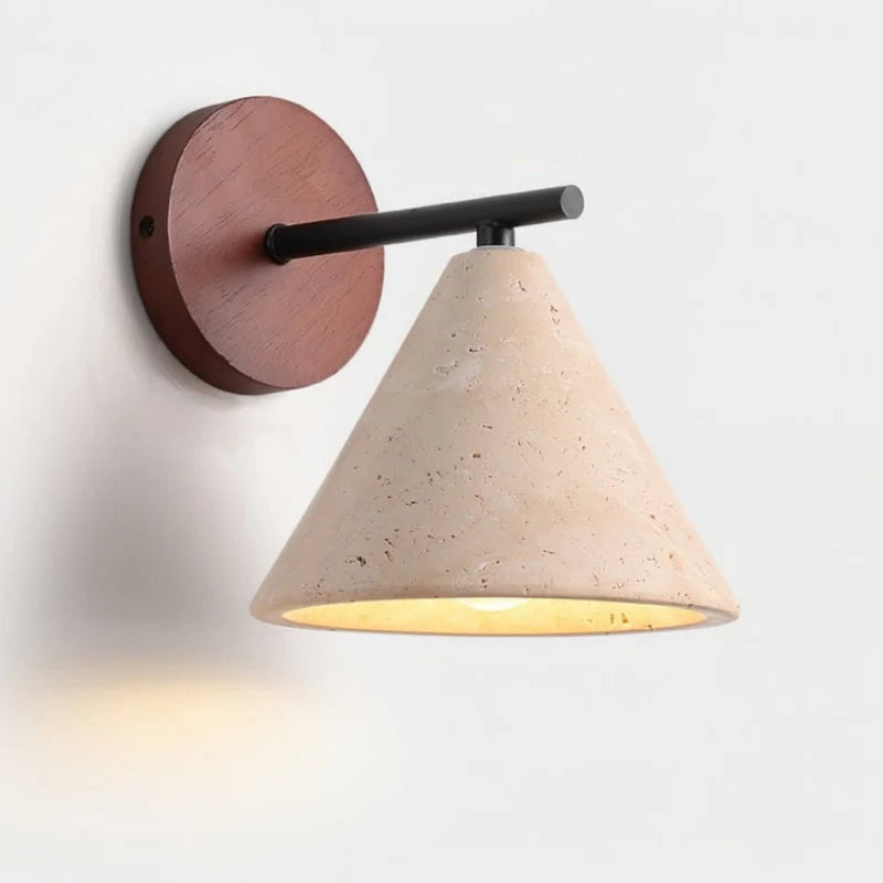 Cyrus Wabi-Sabi Natural Stone Wall Light Modern Fixture