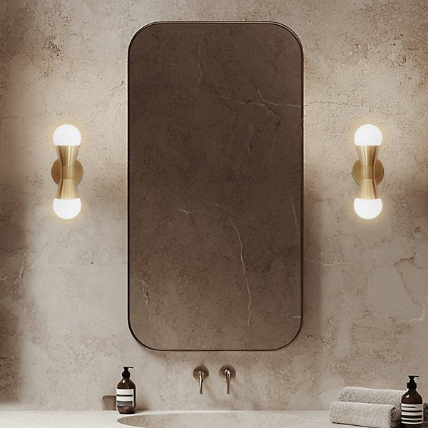 Fortuna Metal Wall Sconce by Dainolite Dual Cone Up Down