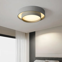 Flint Modern Minimalist Disc Ceiling Lamp Metal Acrylic Integrated LED Flush-Mount