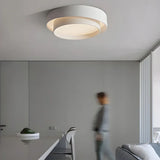 Disc ceiling light seen from an angle