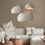 Minimalist dome pendant light detail of the smooth matte surface