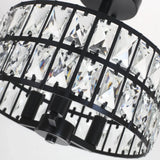 Eamon Luxury Carved Crystal Drum Semi Flush Chandelier Elegant Pendant Fixture