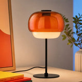 Elvrynor Nordic Colorful Glass Table Lamp Modern Bedside Light