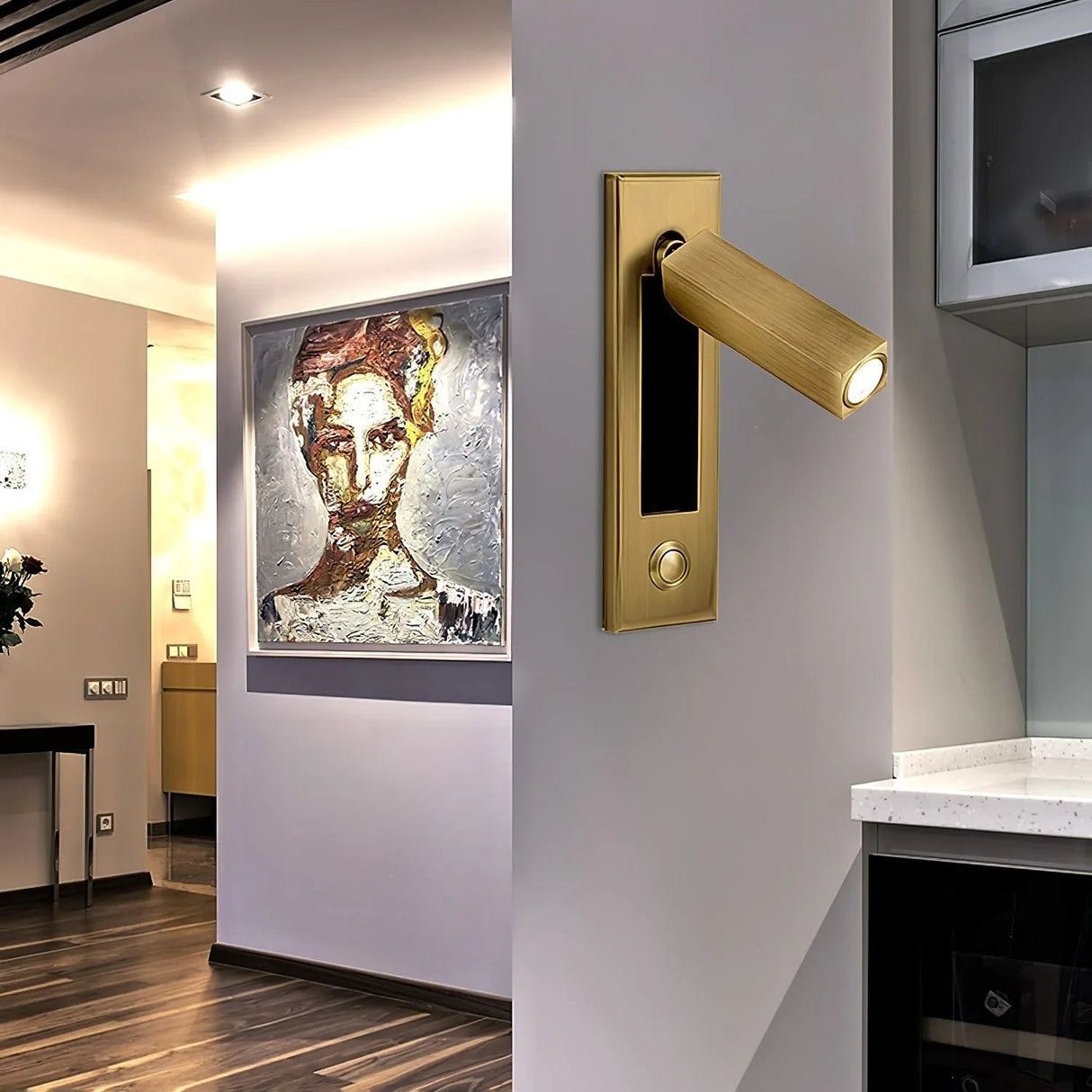 Elenorra Flush-Mount Sconce Integrated LED 2in x 7in Matt Black