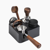Espresso Portafilter Holder with Tamping Station Organizer for Coffee Bar Setup