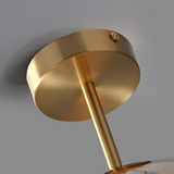 Lampsmodern-UK Retro Copper Glass Ceiling Light Semi-Flush 9.8in