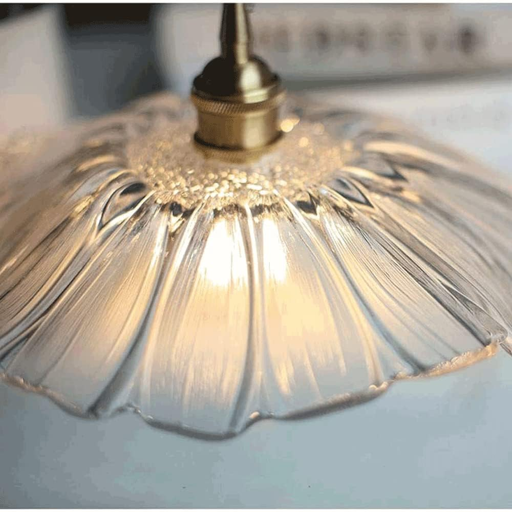 Lampsmodern-UK Retro Flower Glass Pendant Light Adjustable 59in Cord
