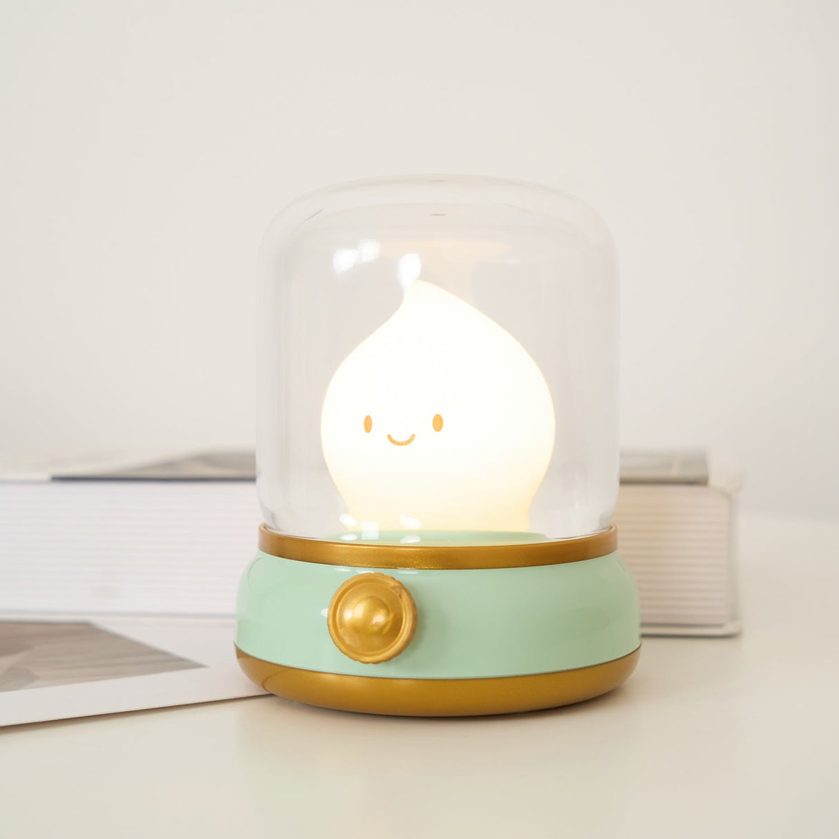Vintage Kerosene Flame LED Table Lamp ABS Acrylic 1-Light