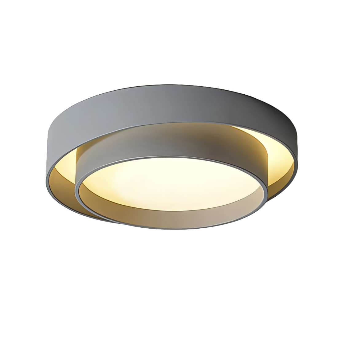 Flint Modern Minimalist Disc Ceiling Lamp Metal Acrylic Integrated LED Flush-Mount