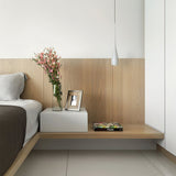 Teardrop pendant light shown highlighting its slender profile
