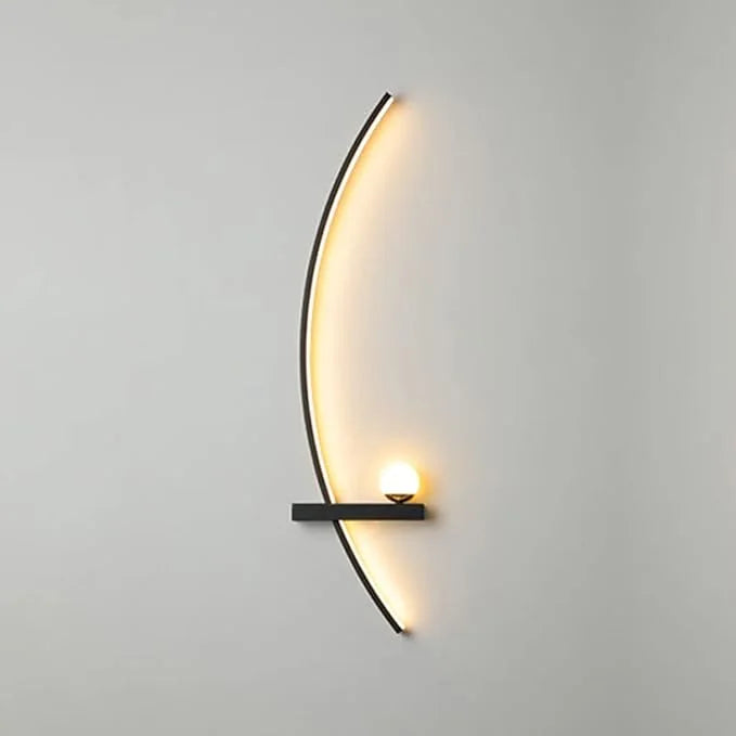 Forseti Minimalist Arc Linear LED Wall Light Modern Fixture