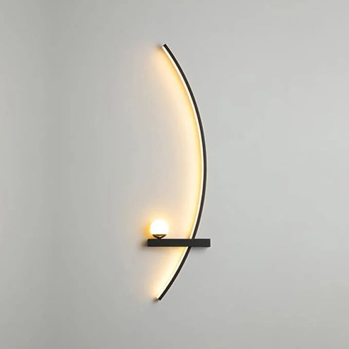Forseti Minimalist Arc Linear LED Wall Light Modern Fixture