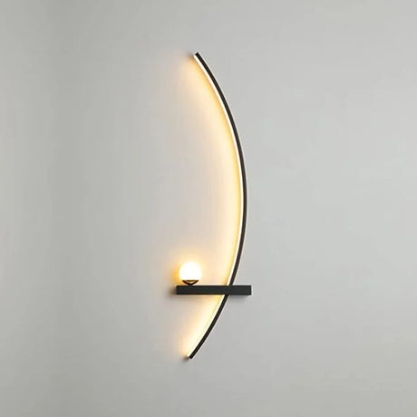 Forseti Minimalist Arc Linear LED Wall Light Modern Fixture