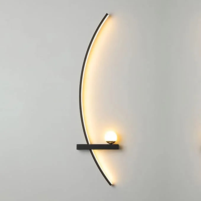 Forseti Minimalist Arc Linear LED Wall Light Modern Fixture