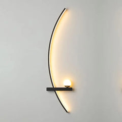 Forseti Minimalist Arc Linear LED Wall Light Modern Fixture