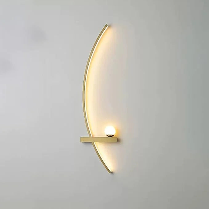 Forseti Minimalist Arc Linear LED Wall Light Modern Fixture