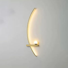 Forseti Minimalist Arc Linear LED Wall Light Modern Fixture