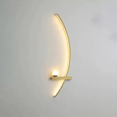 Forseti Minimalist Arc Linear LED Wall Light Modern Fixture