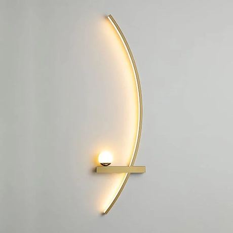 Forseti Minimalist Arc Linear LED Wall Light Modern Fixture