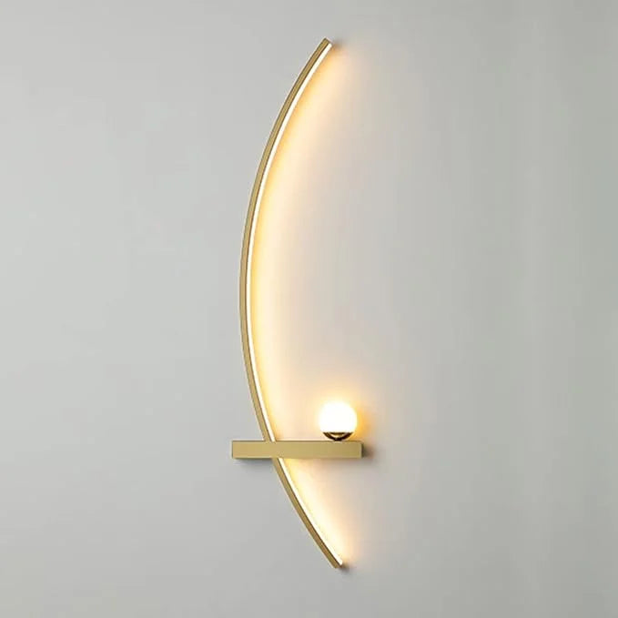 Forseti Minimalist Arc Linear LED Wall Light Modern Fixture