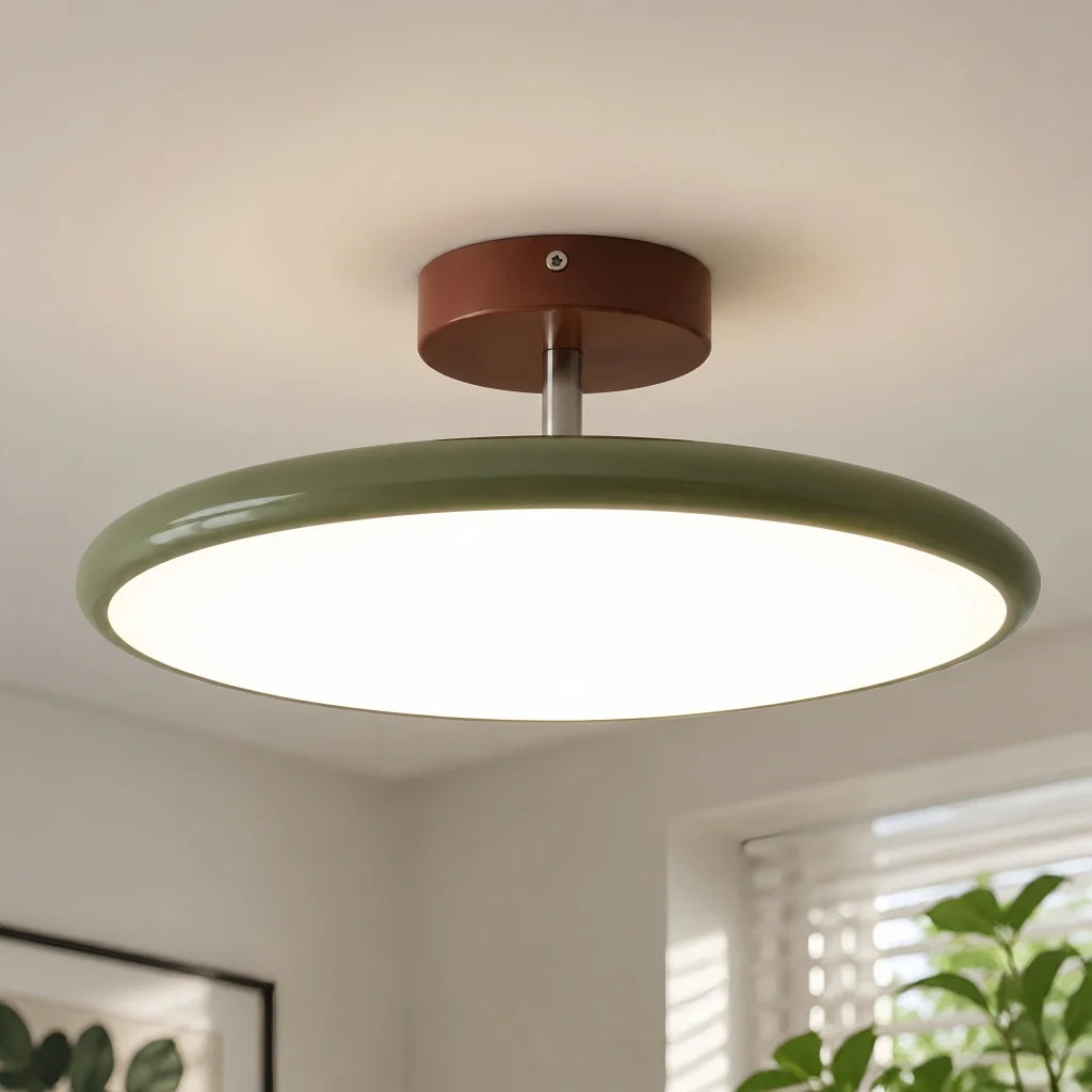 Circular ceiling light shown against a plain background