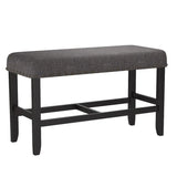 grey upholstered dining bench