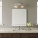 Eisele 2-Light Ribbed Glass Vanity Light Oval Backplate